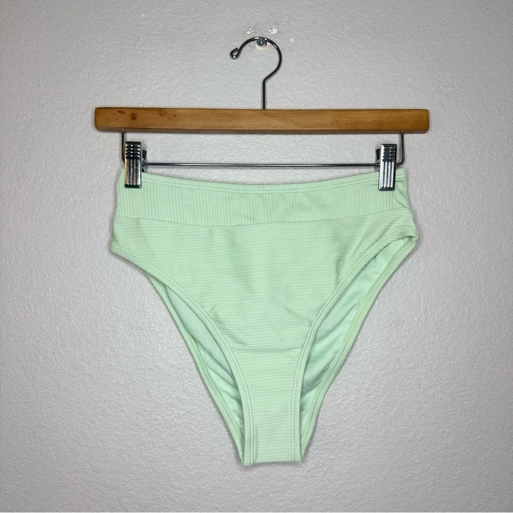 Mint Green High-Waisted Bikini Bottom